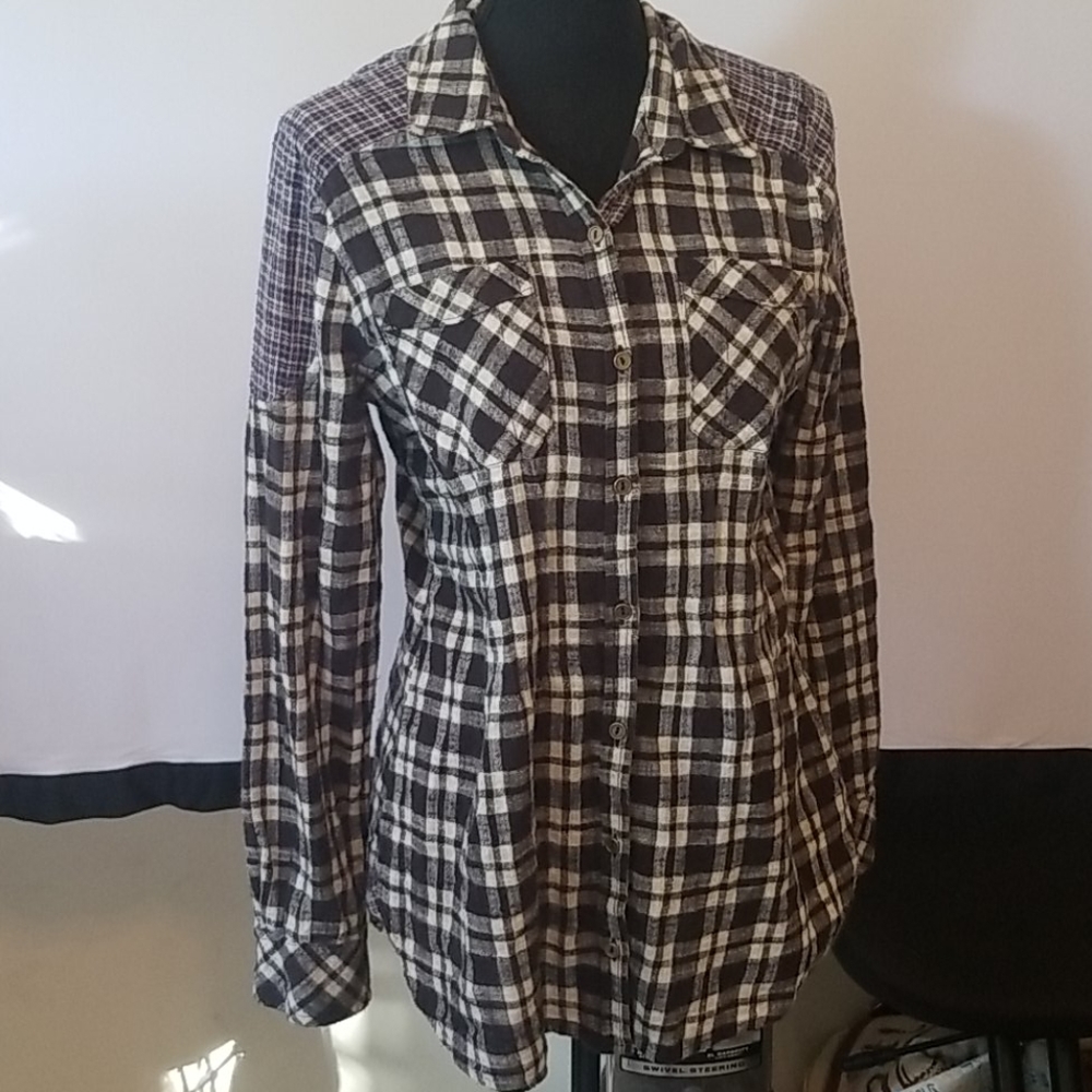 Free People Flannel Top